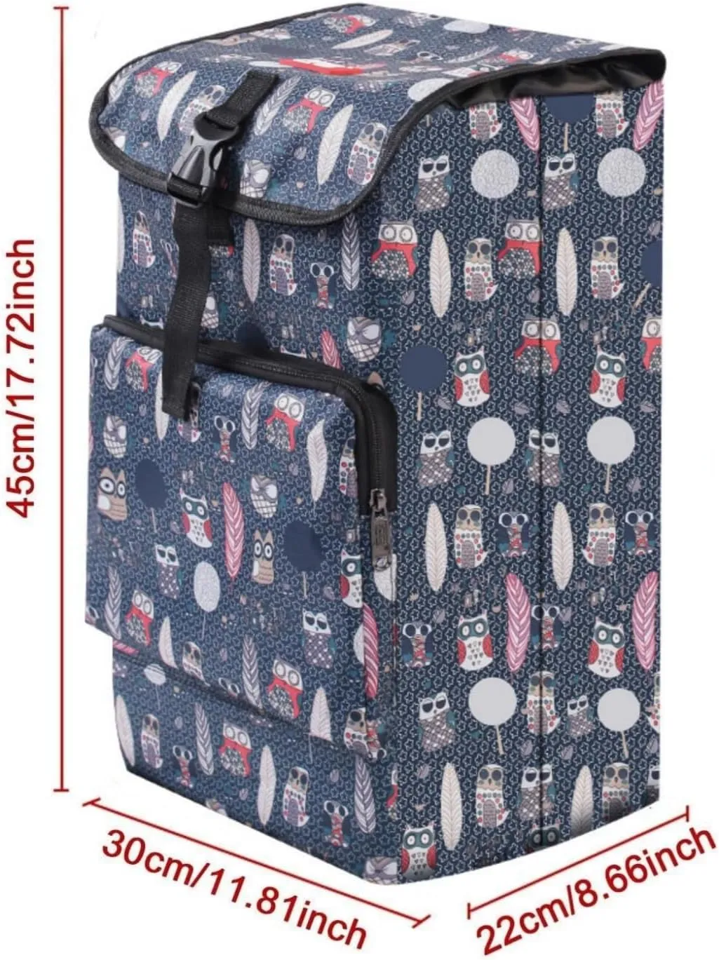 Shopping Trolley Replacement Bag Handtruck Reusable Shopping Cart Accessories Backup Push Cart Luggage Handtruck Bag for Home Office Grocery Carts (Owl)