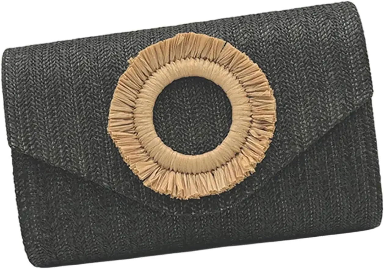 Shoulder Bags，Straw Clutches Purse Women Envelope Bag Straw Crossbody Shoulder Bag Handbag Summers Beach Bag Woven Clutches Handbag