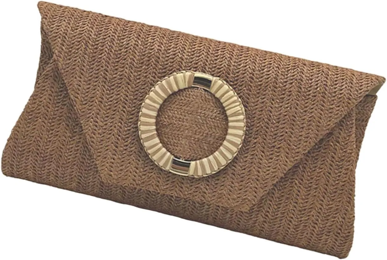 Shoulder Bags，Straw Clutches Purse Women Envelope Bag Straw Crossbody Shoulder Bag Handbag Summers Beach Bag Woven Clutches Handbag