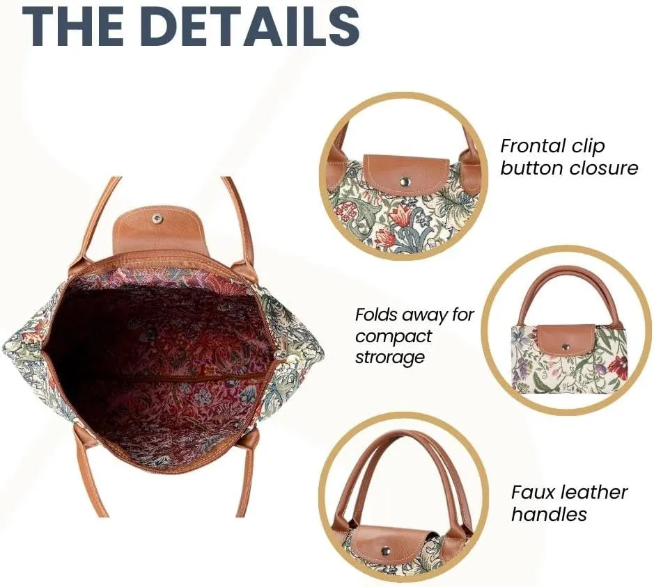 Signare Tapestry Foldable Tote Bag Reusable Shopping Bag Grocery Bag