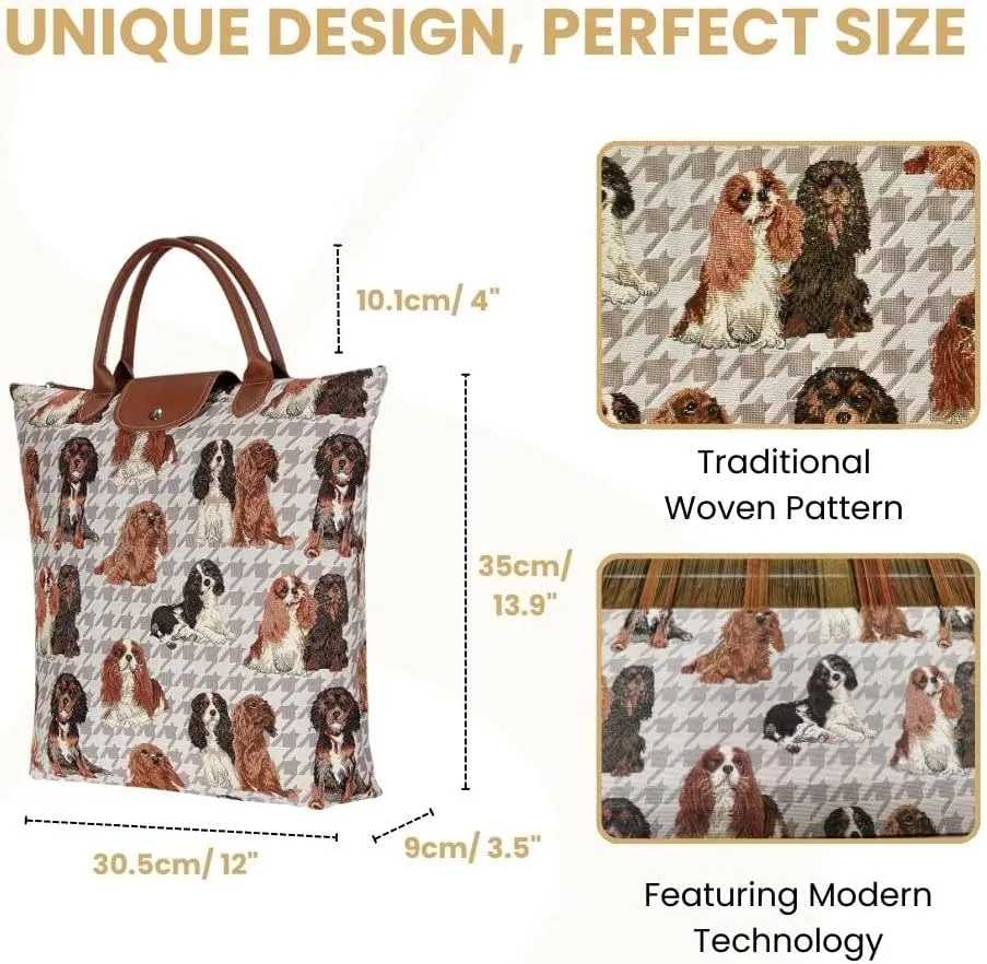Signare Tapestry Foldable Tote Bag Reusable Shopping Bag Grocery Bag