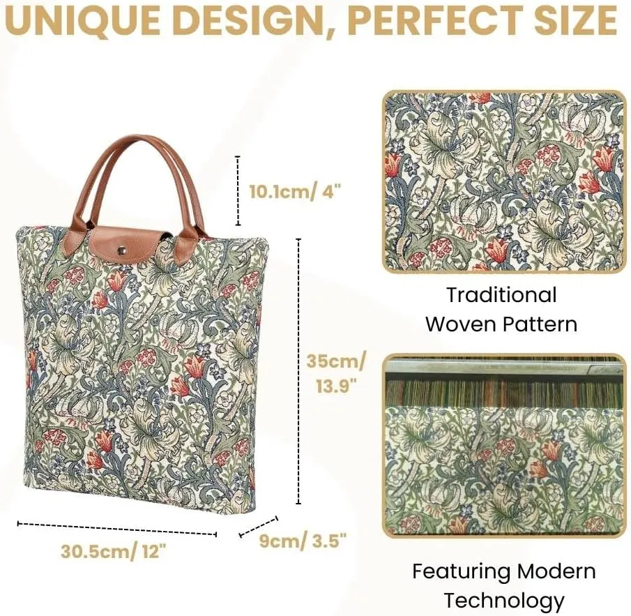 Signare Tapestry Foldable Tote Bag Reusable Shopping Bag Grocery Bag