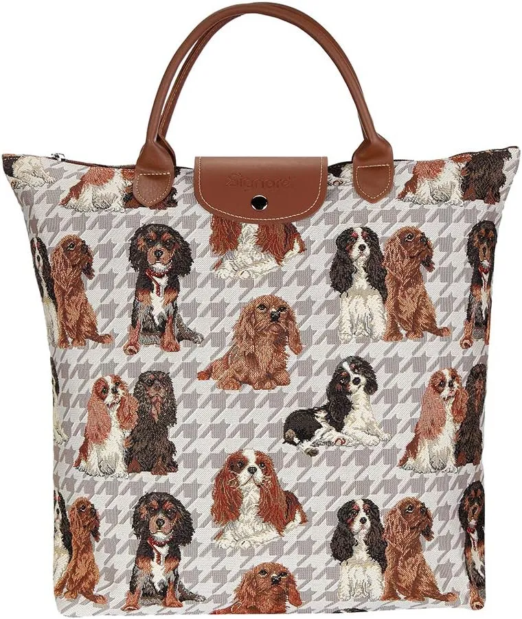 Signare Tapestry Foldable Tote Bag Reusable Shopping Bag Grocery Bag