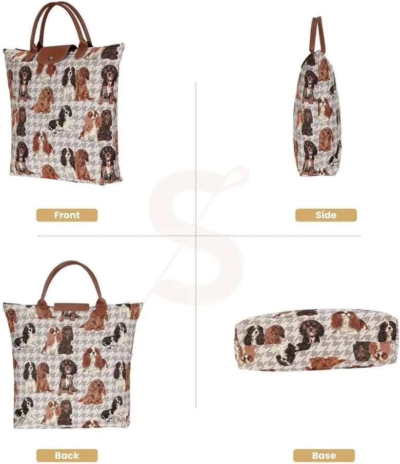 Signare Tapestry Foldable Tote Bag Reusable Shopping Bag Grocery Bag