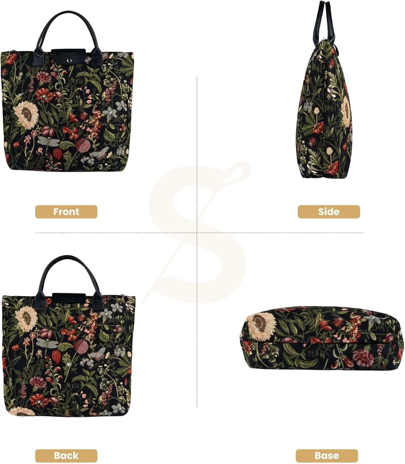 Signare Tapestry Foldable Tote Bag Reusable Shopping Bag Grocery Bag