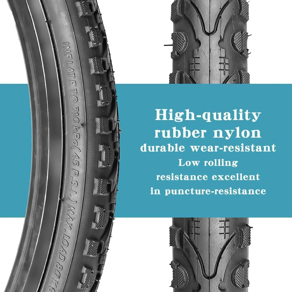 SIMEIQI Pair of 26"x1.75" Bike Tires with or Without Inner Tubes of 26“x1.75”/2.125“ Replacement Tire for Hybrid City Road Commuter Bicycles Urban