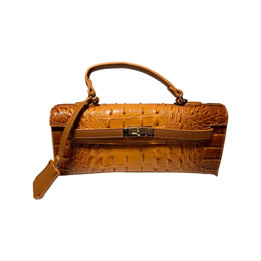 Sissy Faux Ostrich/ Croc Purse