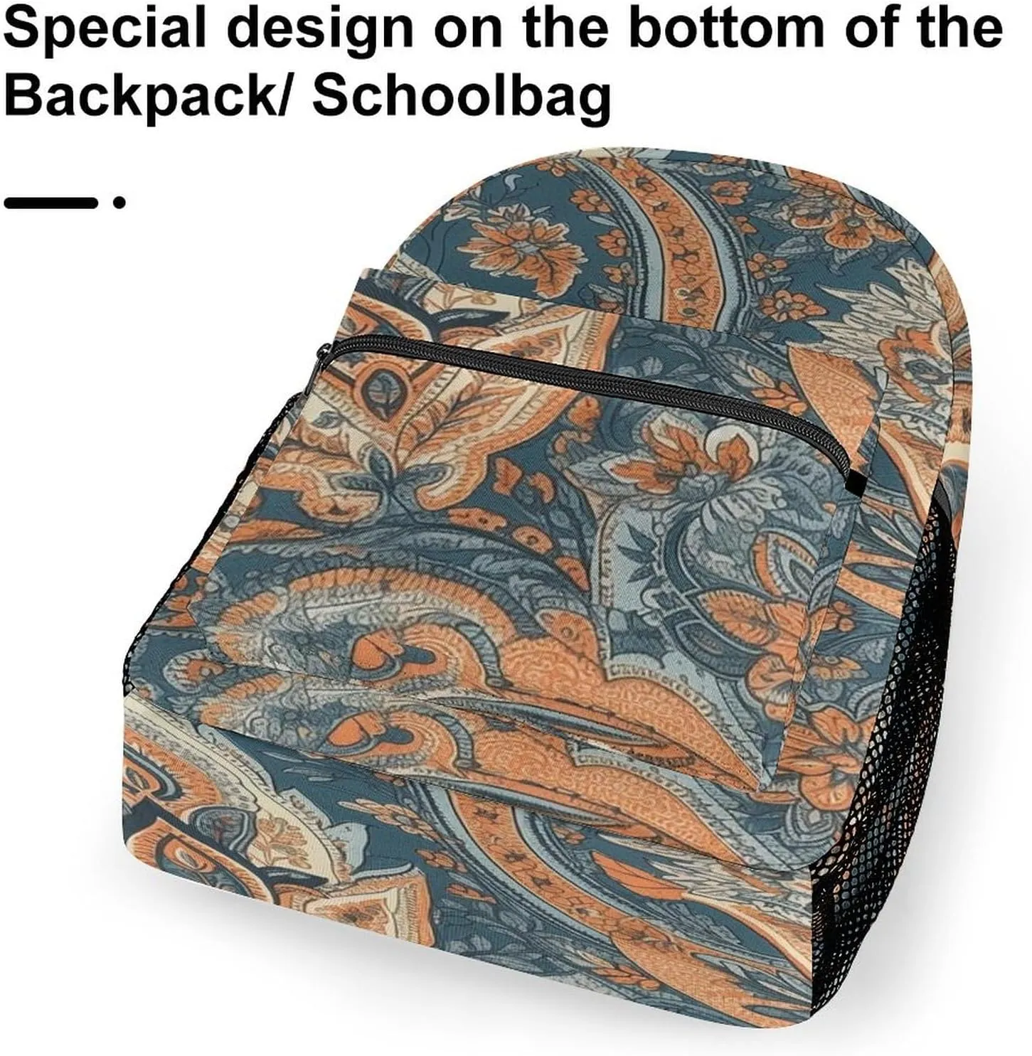 Small Backpacks Personalized Blue Lush Plants Printing Travel Bag Lightweight Travel Backpack For Women Men