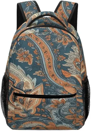 Small Backpacks Personalized Blue Lush Plants Printing Travel Bag Lightweight Travel Backpack For Women Men