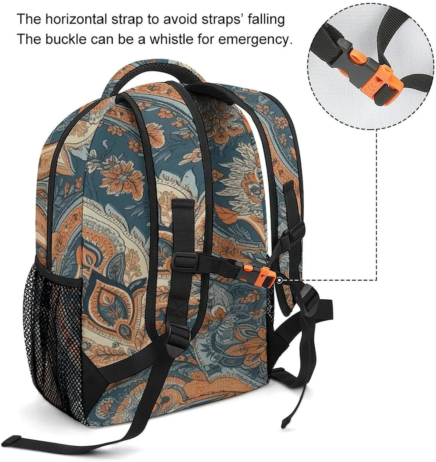 Small Backpacks Personalized Blue Lush Plants Printing Travel Bag Lightweight Travel Backpack For Women Men