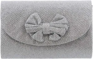 Small Sparkly Evening Clutch With Bow 6 Inch Womens Evening Bag Purse