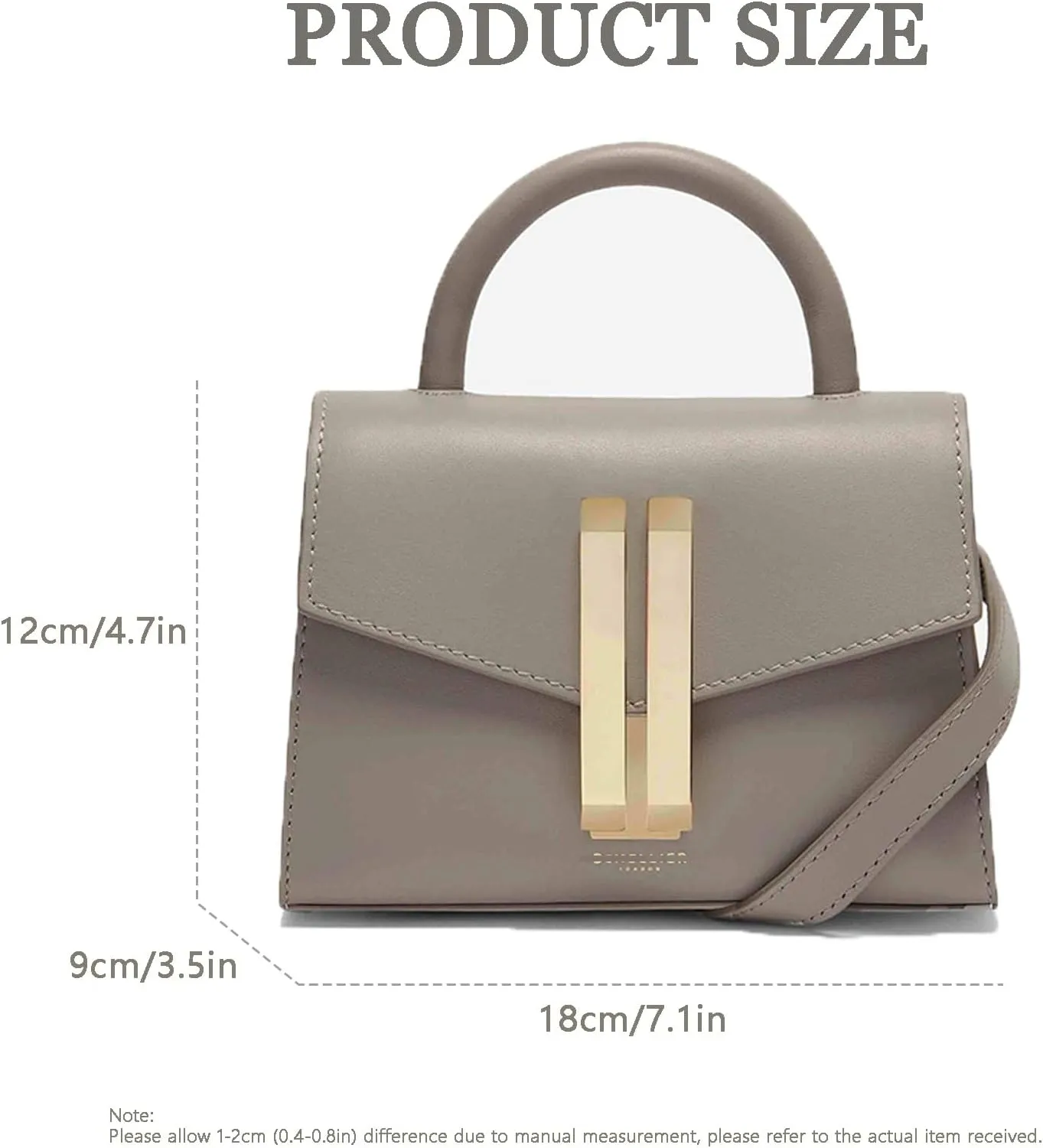 Small Top Handle Tote Bag for Women，Luxury Crossbody Purse Shoulder Bag，Fashion Leather Handbag，Detachable Strap.