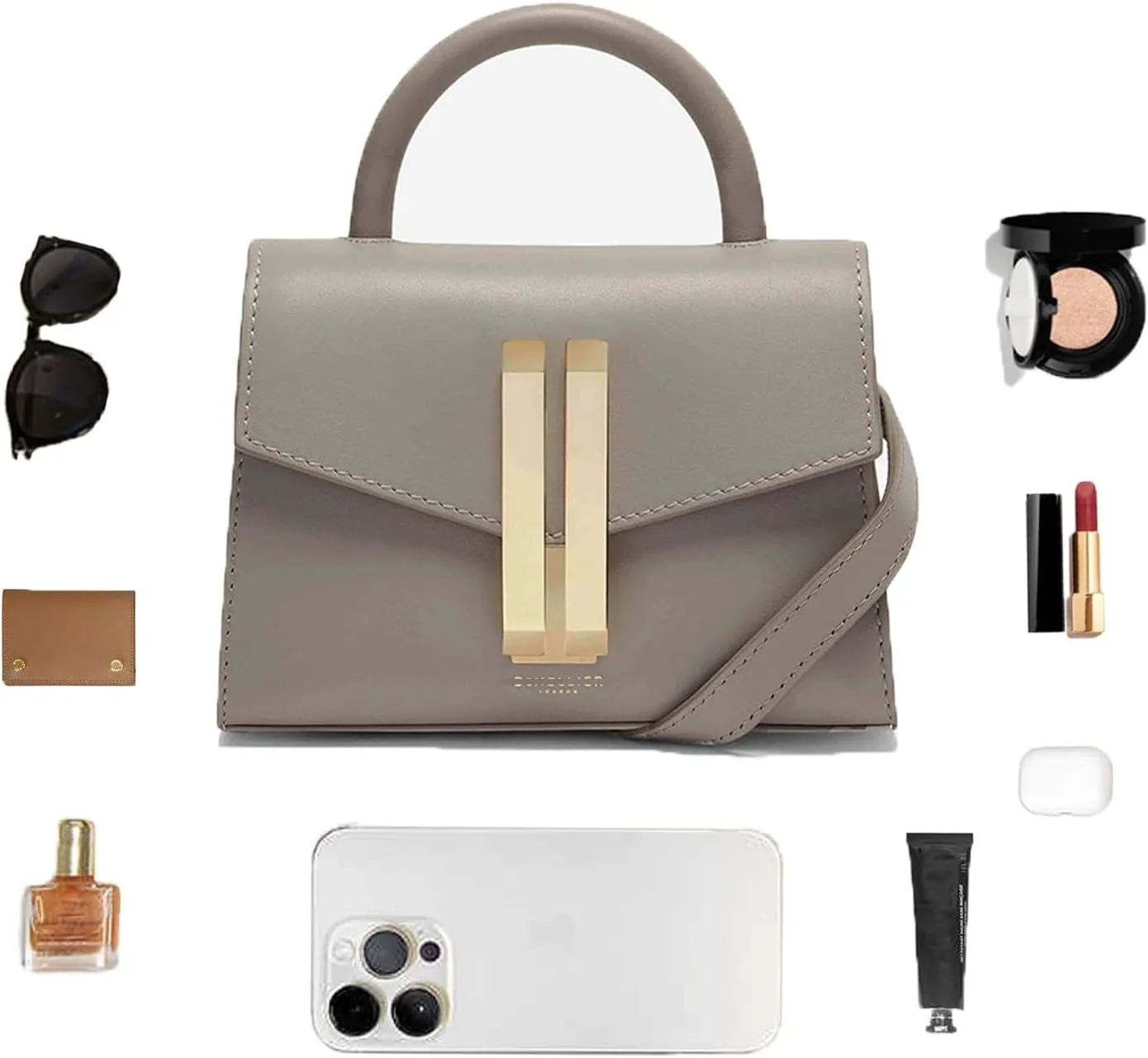 Small Top Handle Tote Bag for Women，Luxury Crossbody Purse Shoulder Bag，Fashion Leather Handbag，Detachable Strap.