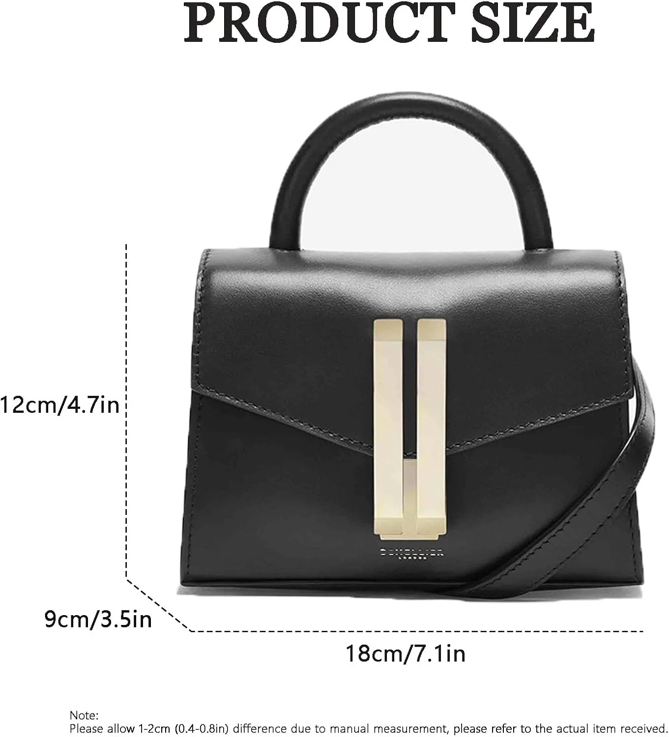 Small Top Handle Tote Bag for Women，Luxury Crossbody Purse Shoulder Bag，Fashion Leather Handbag，Detachable Strap.