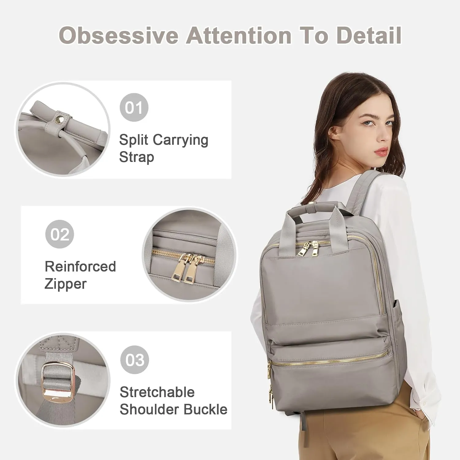 Small Travel Backpack For Women Carry On Backpack For Traveling On Airplane Laptop Work Teacher Backpacks For Men Personal Item Travel Bag Khaki