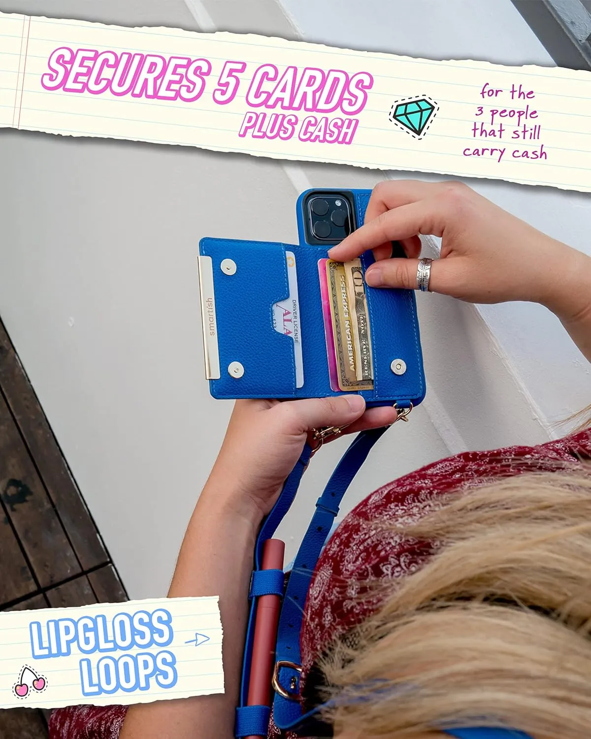 Smartish iPhone 11 Pro Crossbody Case for Women - Dancing Queen [Purse/Wallet with Detachable Strap & Card Holder] - Flavor of The Month