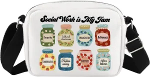 Social Work Is My Jam Gift Social Worker Volunteer Gift Social Worker Appreciation Crossbody Bag