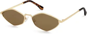 SOJOS Retro Small Polarized Sunglasses Womens Mens Vintage Narrow Irregular Shades UV400 SJ1233