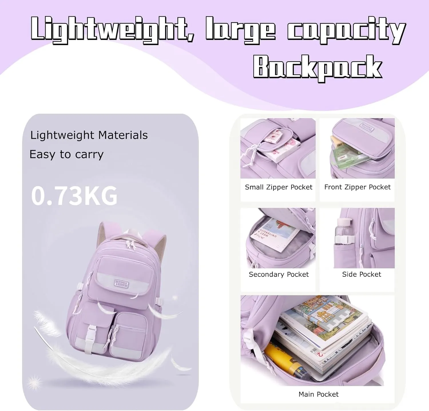 Solid Color Rolling Backpack for Girls Boys Cute Elementary school bag with wheels,Brown Trolley Bags for Travel