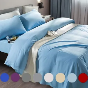 SONORO KATE Bed Sheet Set Super Soft Microfiber 1800 Thread Count Luxury Egyptian Sheets Fit 18-24 Inch Deep Pocket Mattress Wrinkle-6 Piece (Lake Blue, Full)