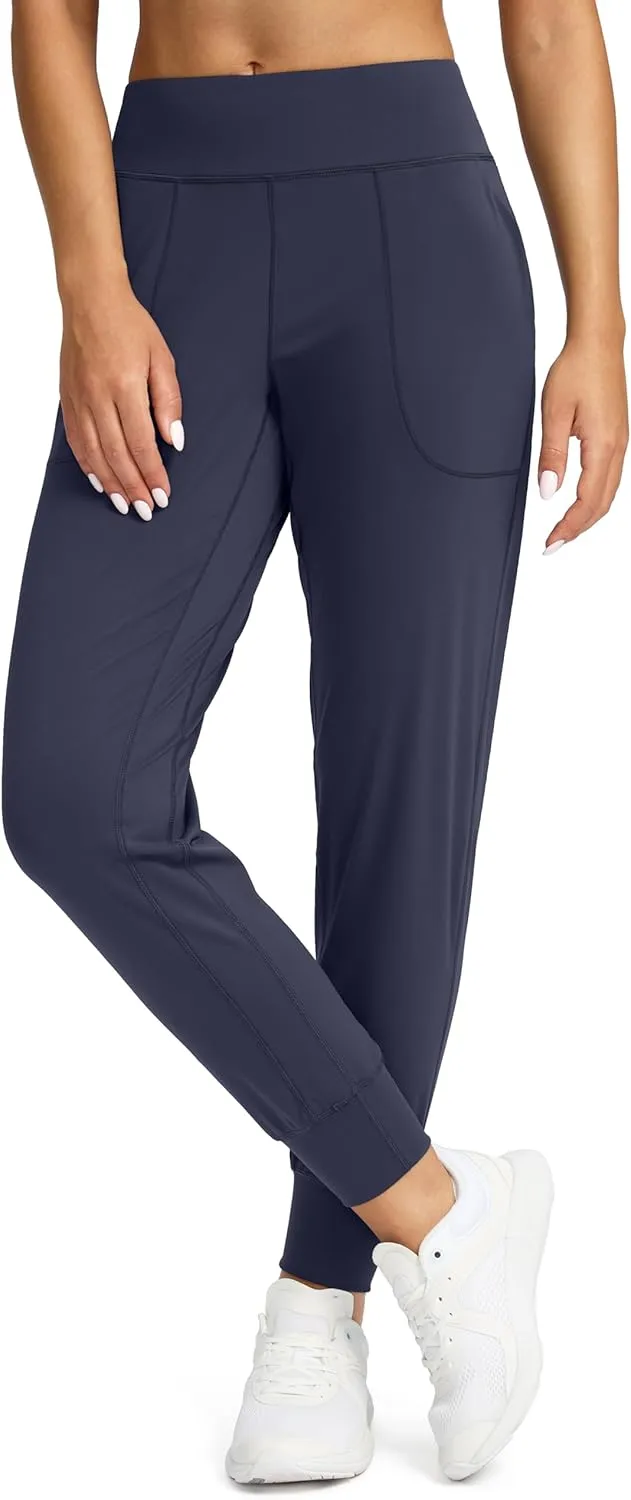 Soothfeel Women's Joggers with Zipper Pockets High Waisted Athletic Workout Yoga Pants Joggers for Women
