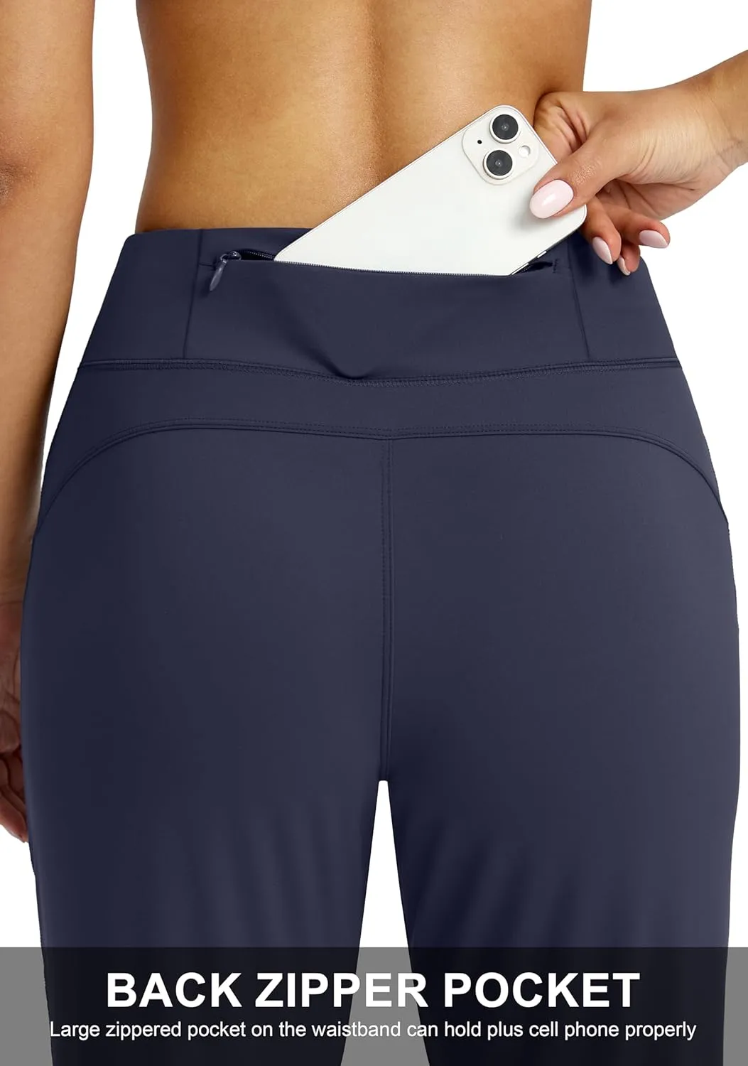 Soothfeel Women's Joggers with Zipper Pockets High Waisted Athletic Workout Yoga Pants Joggers for Women