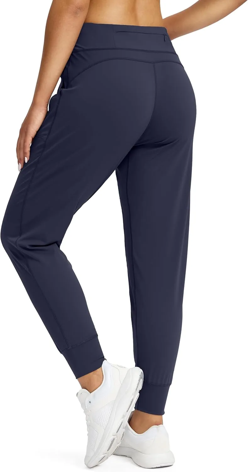 Soothfeel Women's Joggers with Zipper Pockets High Waisted Athletic Workout Yoga Pants Joggers for Women