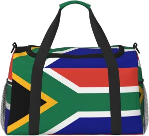 South African flag Print Weekender Bag Large Capacity Hand Travel Bag Carry On Tote Airplane Travel Tote