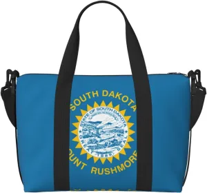 South Dakota Flag print Womens travel bags, weekender carry on for women, sports Gym Bag, Overnight Carry on Bag