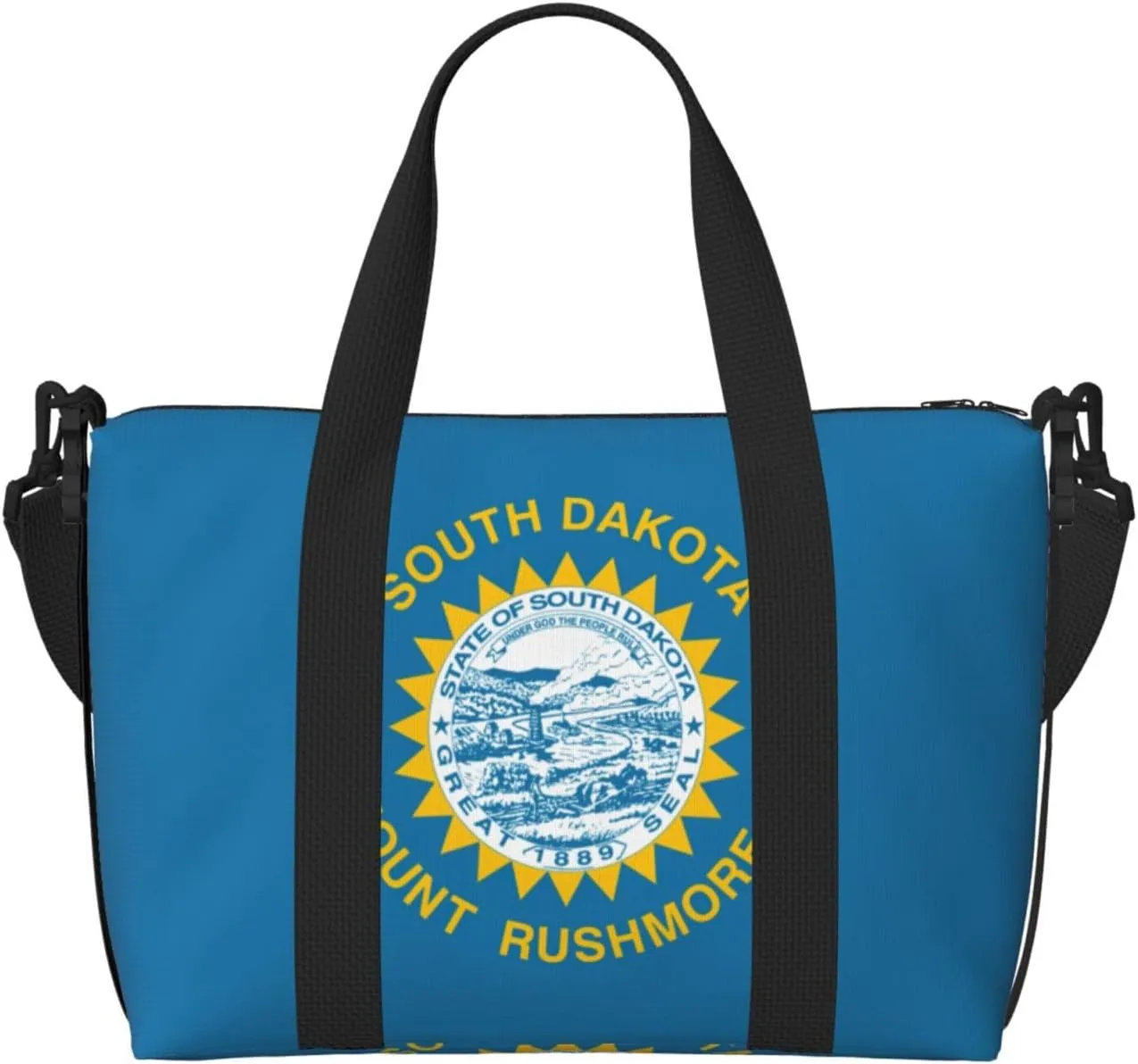 South Dakota Flag print Womens travel bags, weekender carry on for women, sports Gym Bag, Overnight Carry on Bag