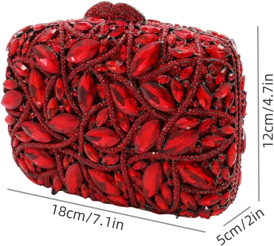 Sparkly Rhinestone Purse for Women Full Diamond Evening Clutch Bag Party Wedding Luxury Crystal Handbags