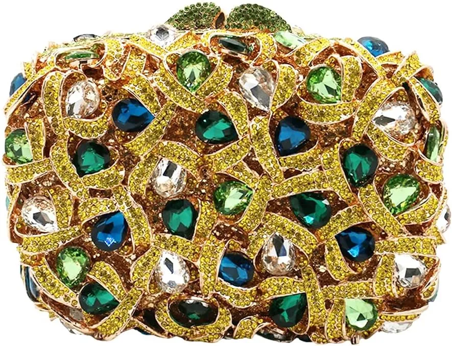 Sparkly Women Crystal Clutch Rhinestone Purse Diamond Evening Bag Bridal Evening Clutch for Prom Cocktail Party