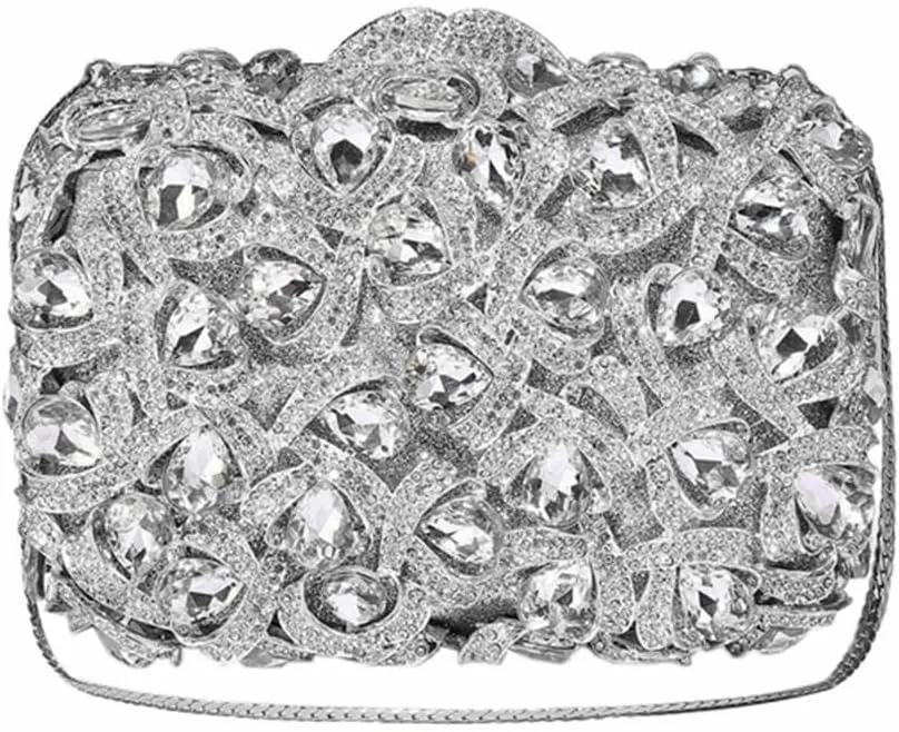 Sparkly Women Crystal Clutch Rhinestone Purse Diamond Evening Bag Bridal Evening Clutch for Prom Cocktail Party