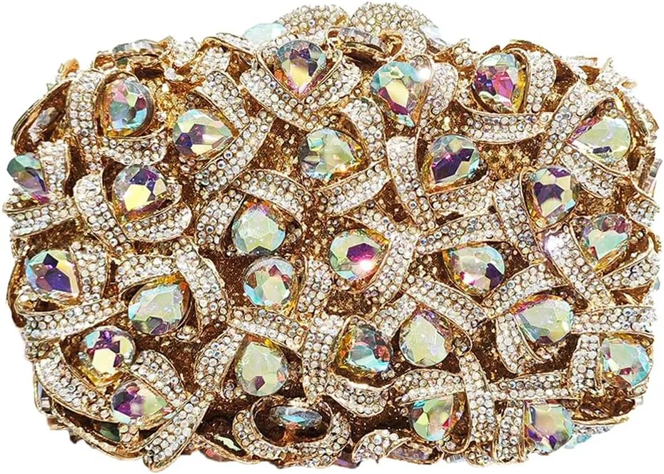 Sparkly Women Crystal Clutch Rhinestone Purse Diamond Evening Bag Bridal Evening Clutch for Prom Cocktail Party