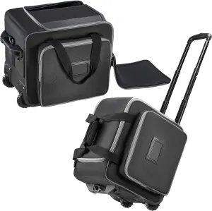 Speaker Bag with Wheels Compatible with Bose S1 Pro / S1 Pro  / Partybox Encore Essential, Rolling Speaker Carrying Case Soft Padded with Multi-pocket & Fix Strap (14.2 * 9.5 * 13in)