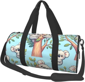 Sports Duffel Bag Cute-Australia-Koala-Bear Foldable Travel Tote Bag Weekender Sleepover Carry On Bag