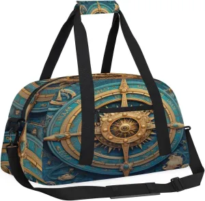 Sports Duffle Bags Travel Duffle Bag Gym Bag Compass Ethnic Weekender Travel Bag Waterproof Overnight Bag Carry On Travel Tote Bag Dance Bags