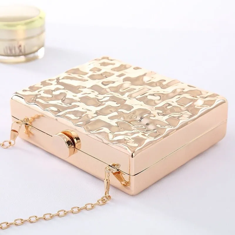 Square Corrugated Acrylic Clutch Bag