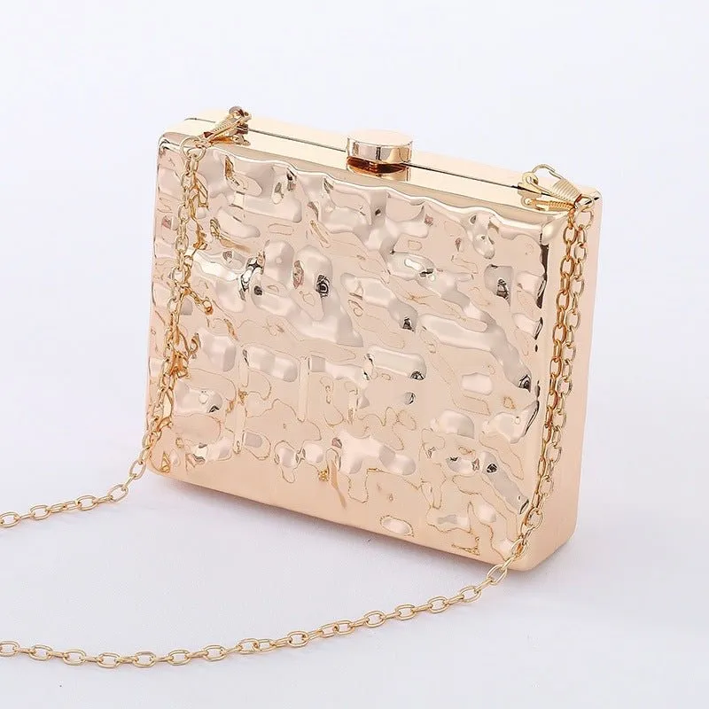 Square Corrugated Acrylic Clutch Bag