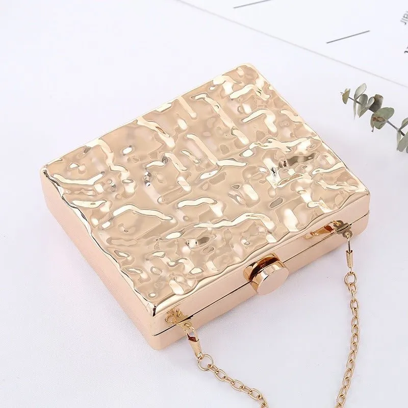 Square Corrugated Acrylic Clutch Bag
