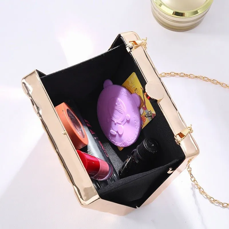 Square Corrugated Acrylic Clutch Bag