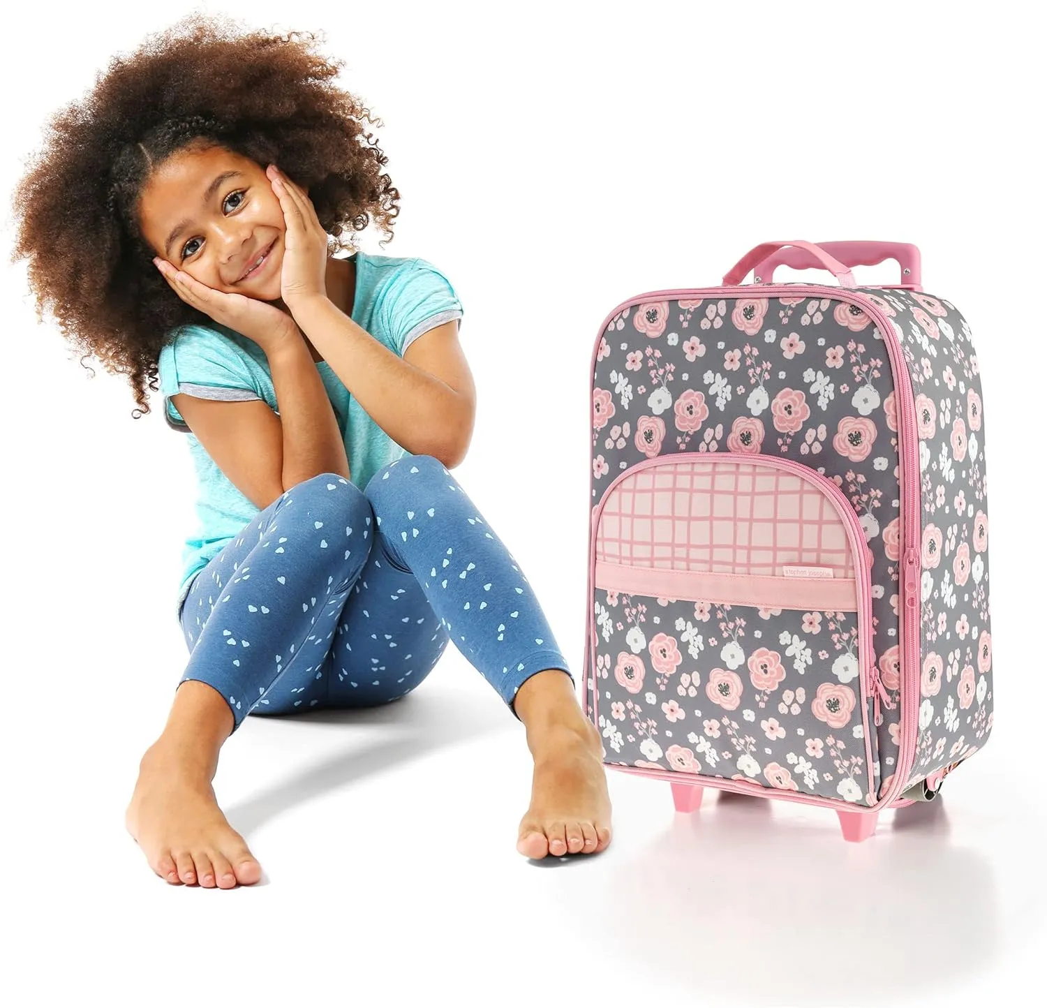 Stephen Joseph Kids' Luggage, Charcoal Flower