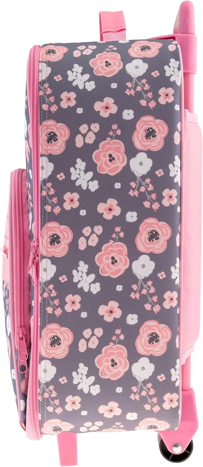 Stephen Joseph Kids' Luggage, Charcoal Flower
