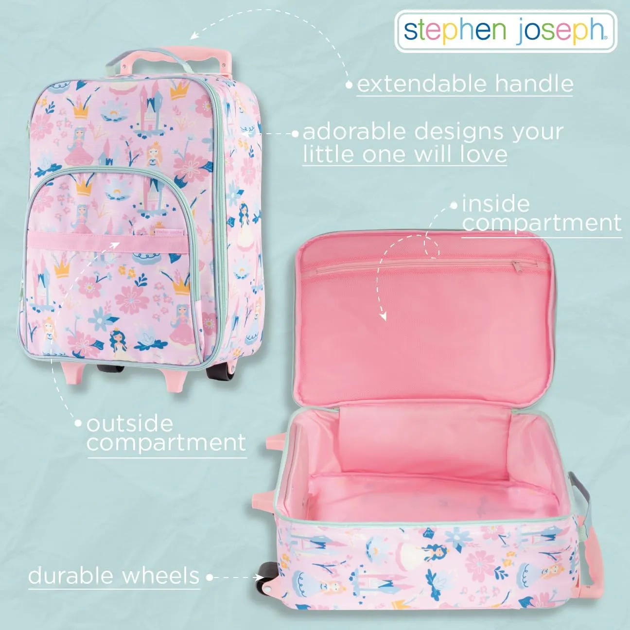 Stephen Joseph Kids' Luggage, Construction, One Size