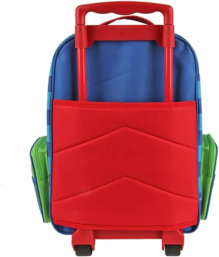 Stephen Joseph Kids Luggage - Personalized Carry On Luggage - Dinosaur Travel Bag - Rolling Bag with Custom Name