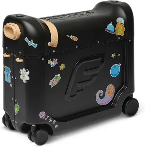 Stokke JetKids BedBox, Lunar Eclipse - Ride-On Suitcase for Kids 2-7 Years Old (up to 77 lbs) - Transforms Into Bed - Includes Mattress, Decorative Stickers & Adjustable Carrying Strap