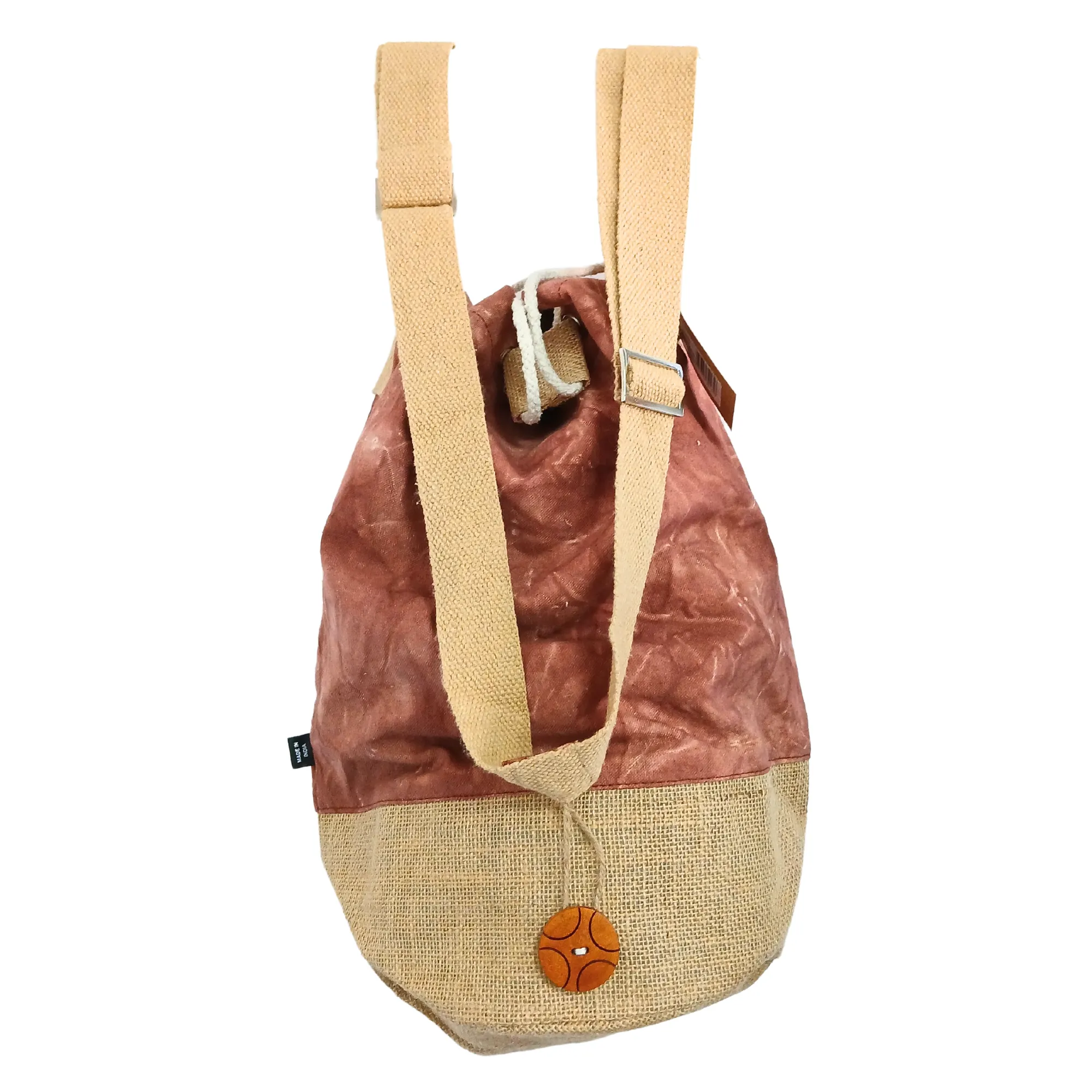 Stonewash Cotton Backpack – Eco-Friendly Boho Travel Rucksack Made from Natural Fabric