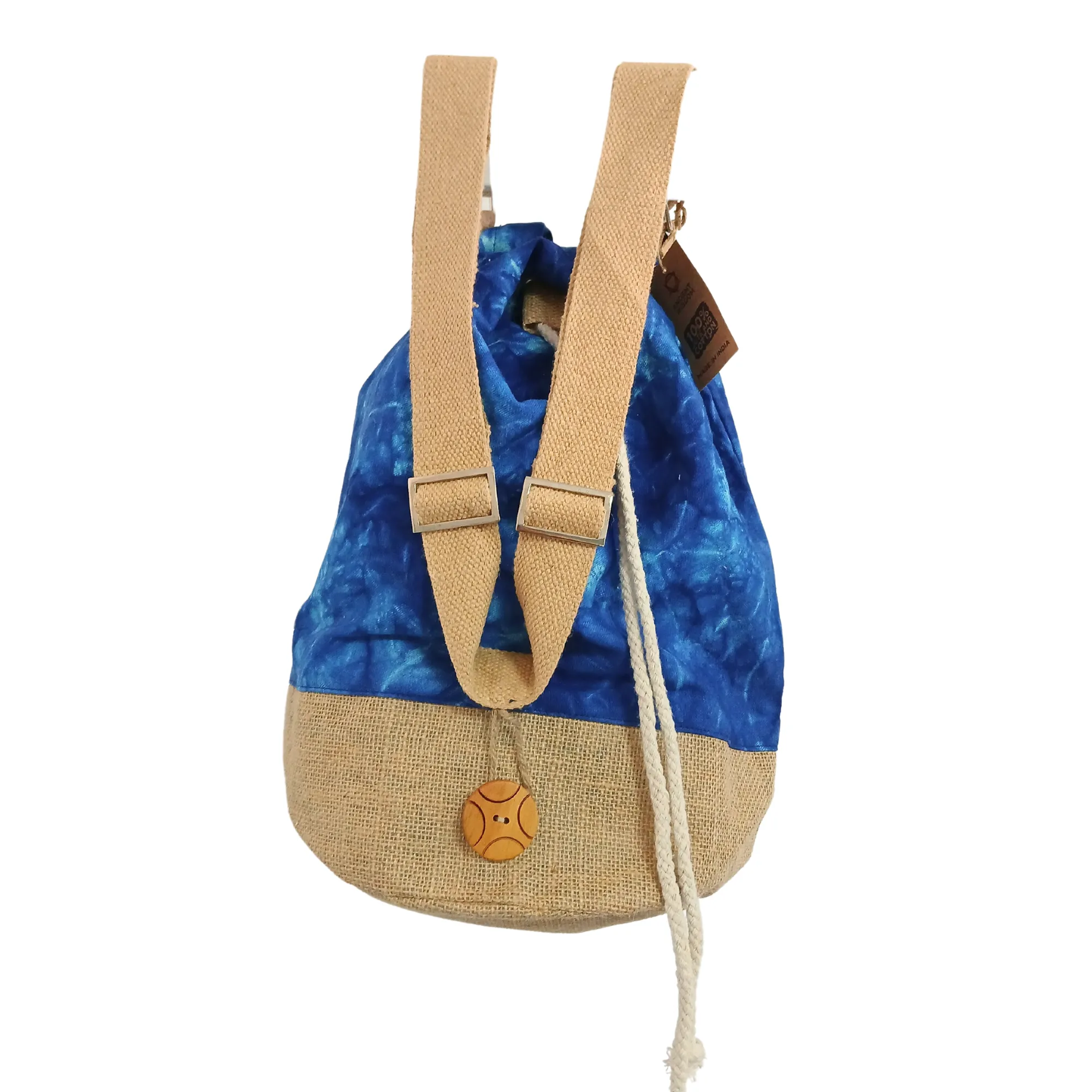 Stonewash Cotton Backpack – Eco-Friendly Boho Travel Rucksack Made from Natural Fabric