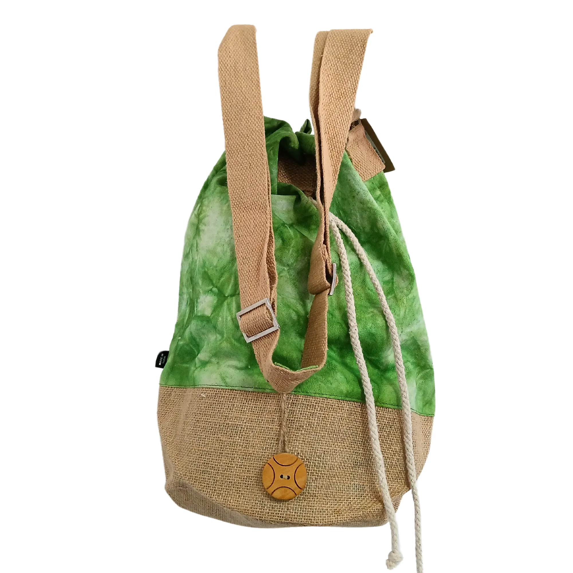 Stonewash Cotton Backpack – Eco-Friendly Boho Travel Rucksack Made from Natural Fabric