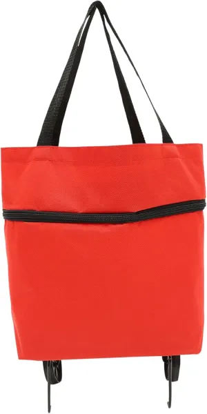 Storage Bag with Wheels Shopping Travel Bag on Wheels Tey Bags Cart Foldable Grocery Bag with Wheels